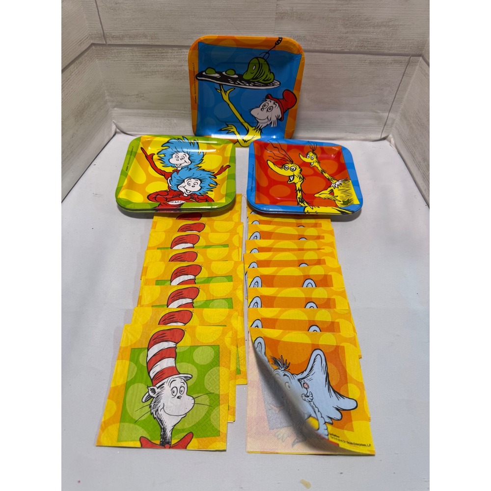 Dr Seuss Party Supplies Set DesignWare Plates Napkins Cat in the Hat Horton 2016